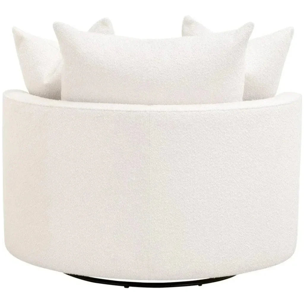 Essentials For Living Lourne Petite Fabric Swivel Sofa Chair