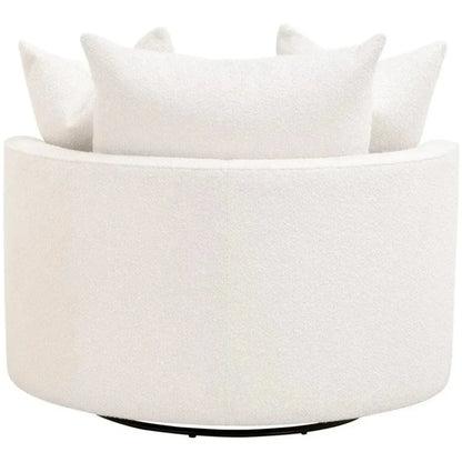 Essentials For Living Lourne Petite Fabric Swivel Sofa Chair