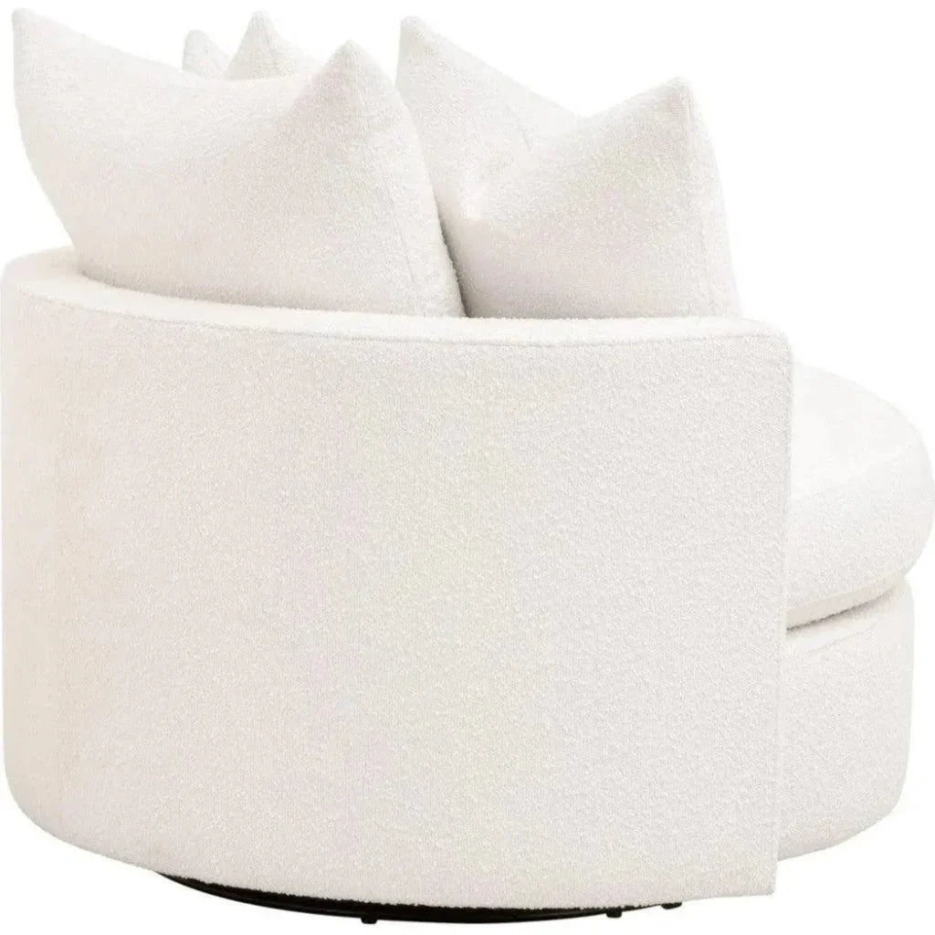 Essentials For Living Lourne Petite Fabric Swivel Sofa Chair