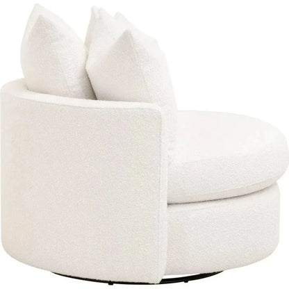 Essentials For Living Lourne Petite Fabric Swivel Sofa Chair