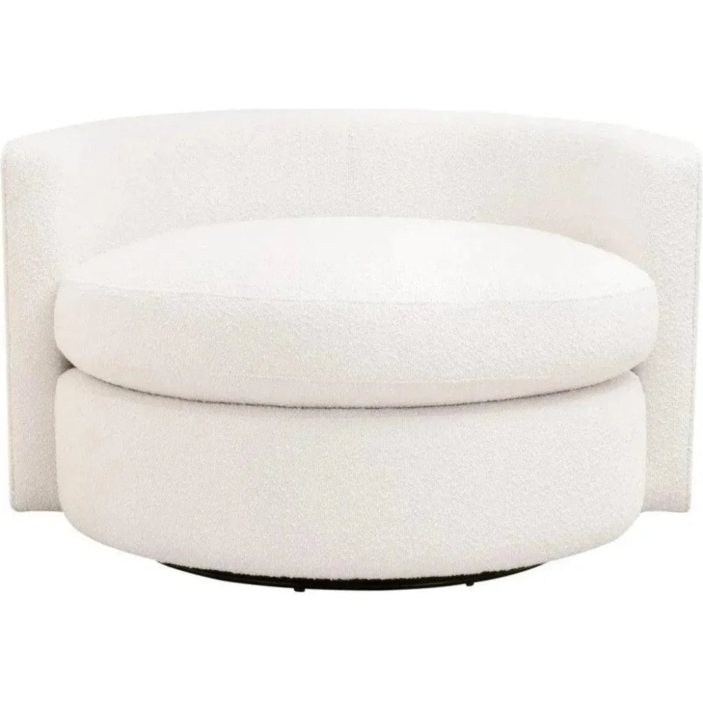 Essentials For Living Lourne Petite Fabric Swivel Sofa Chair