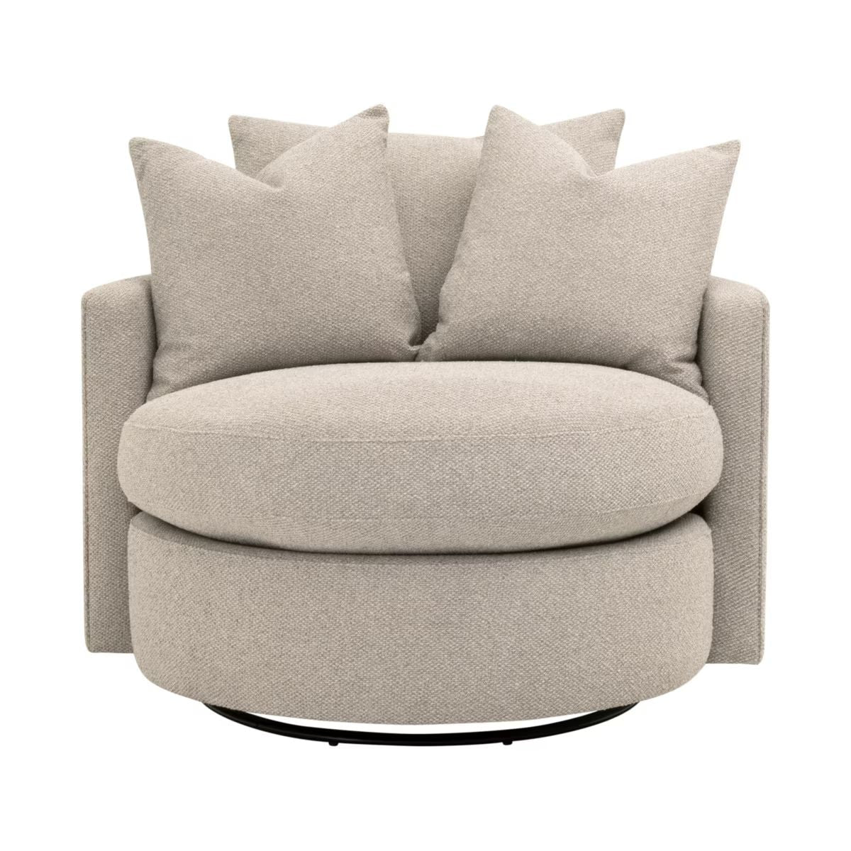 Essentials For Living Lourne Petite Fabric Swivel Sofa Chair
