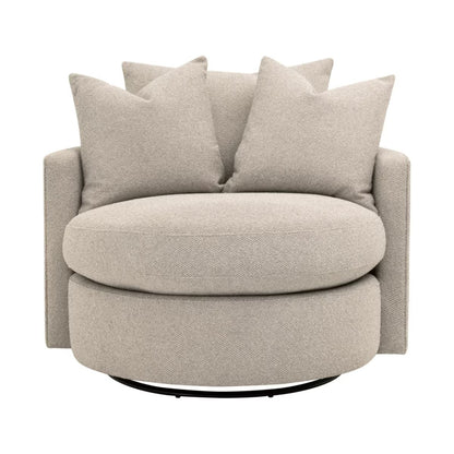Essentials For Living Lourne Petite Fabric Swivel Sofa Chair