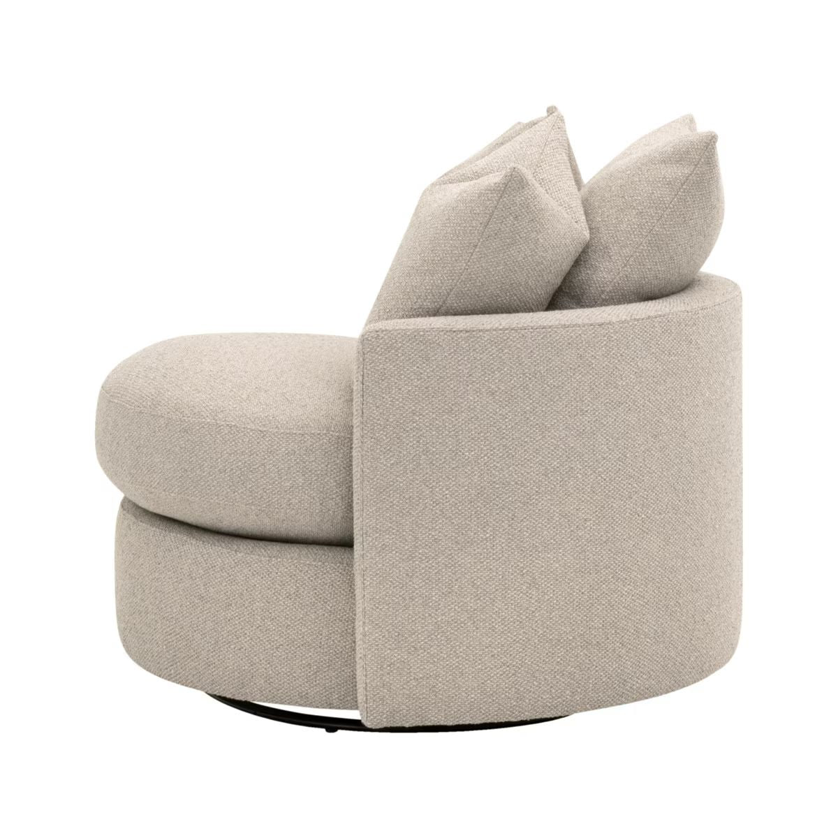 Essentials For Living Lourne Petite Fabric Swivel Sofa Chair