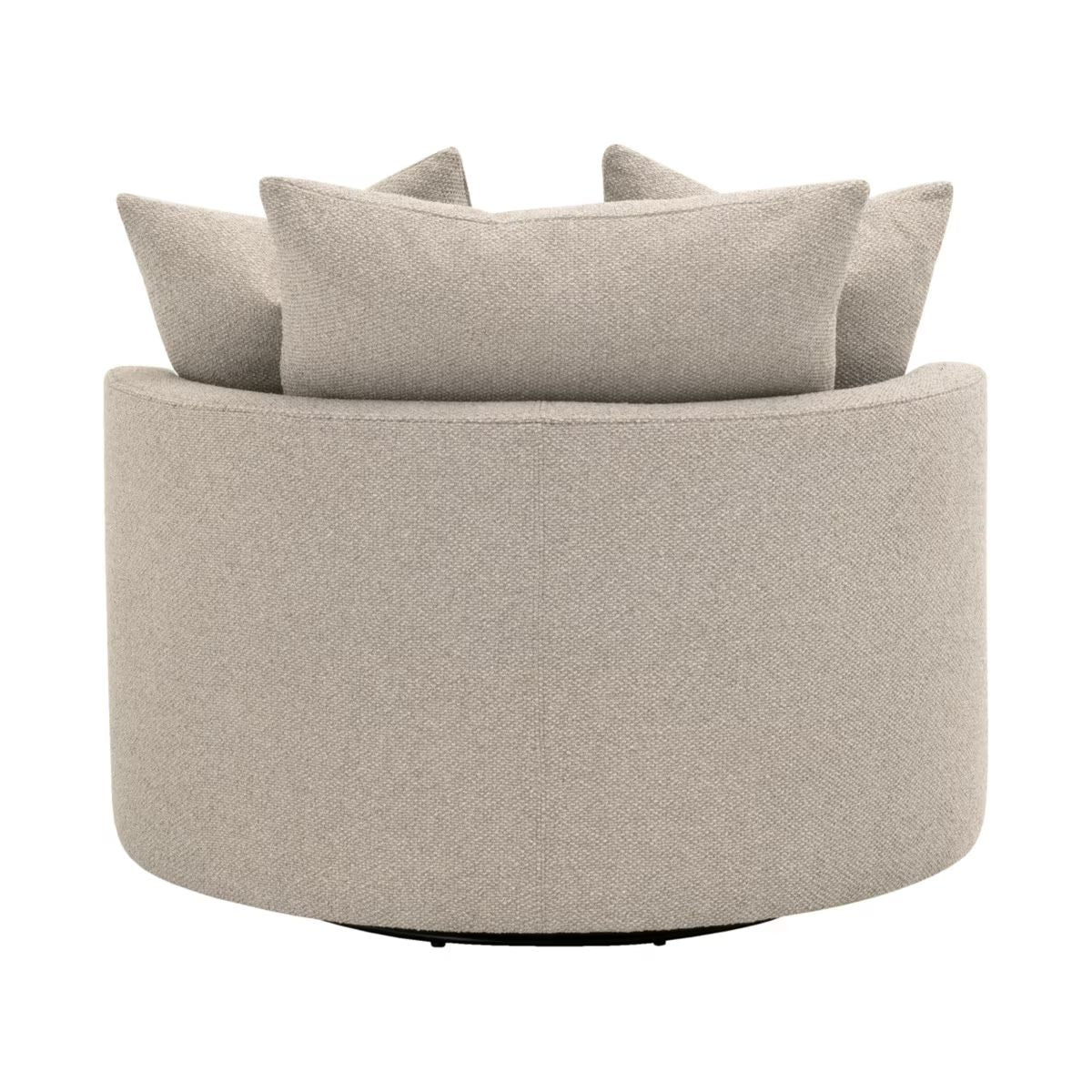 Essentials For Living Lourne Petite Fabric Swivel Sofa Chair