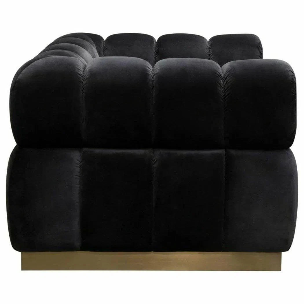 Low Profile Chair in Black Velvet Gold Base Club Chairs Sideboards and Things  By Diamond Sofa