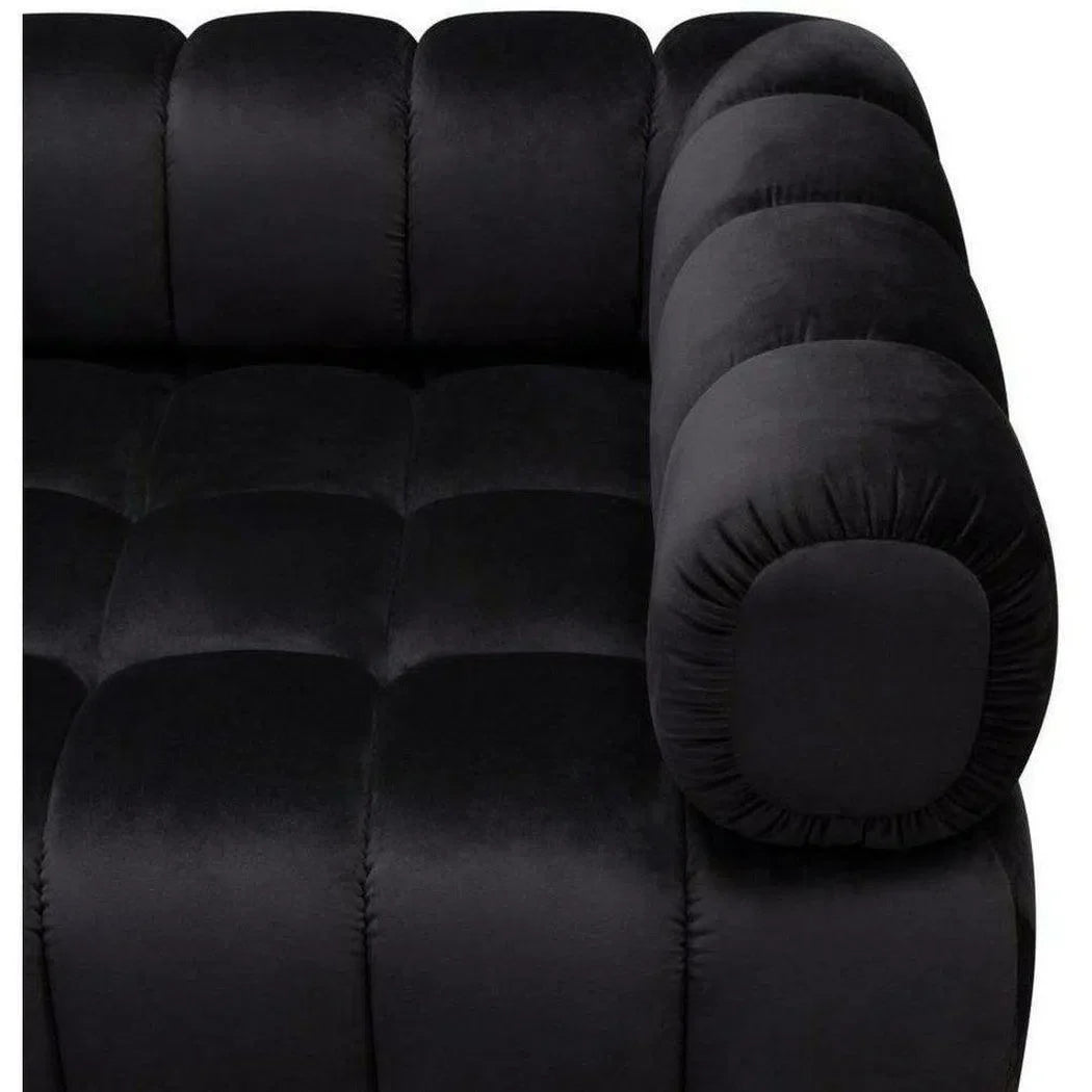 Low Profile Chair in Black Velvet Gold Base Club Chairs Sideboards and Things  By Diamond Sofa