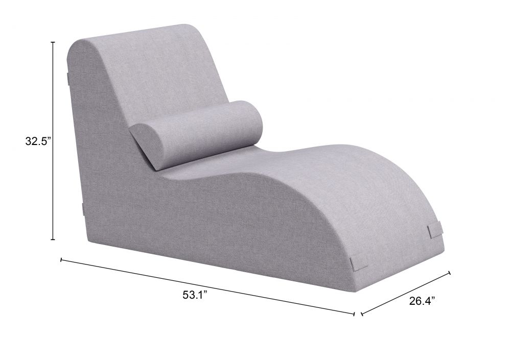 Zuo Modern Luanda Olefin Fabric Outdoor Chaise Lounge