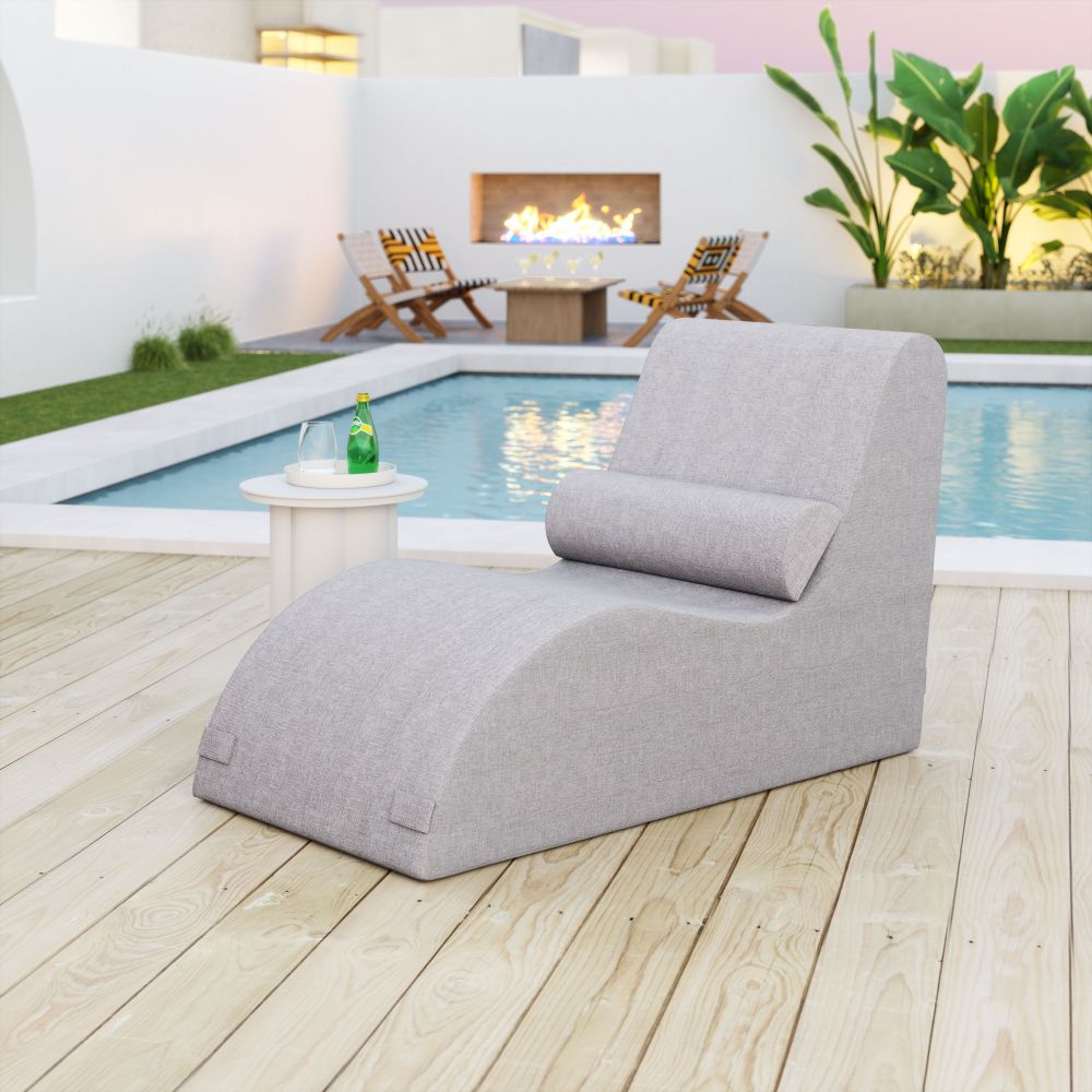 Zuo Modern Luanda Olefin Fabric Outdoor Chaise Lounge