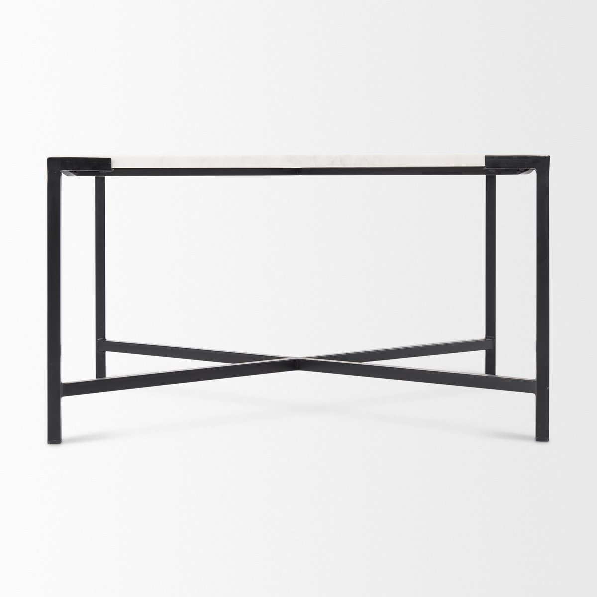 Mercana Lucas White Marble Top Square Coffee Table