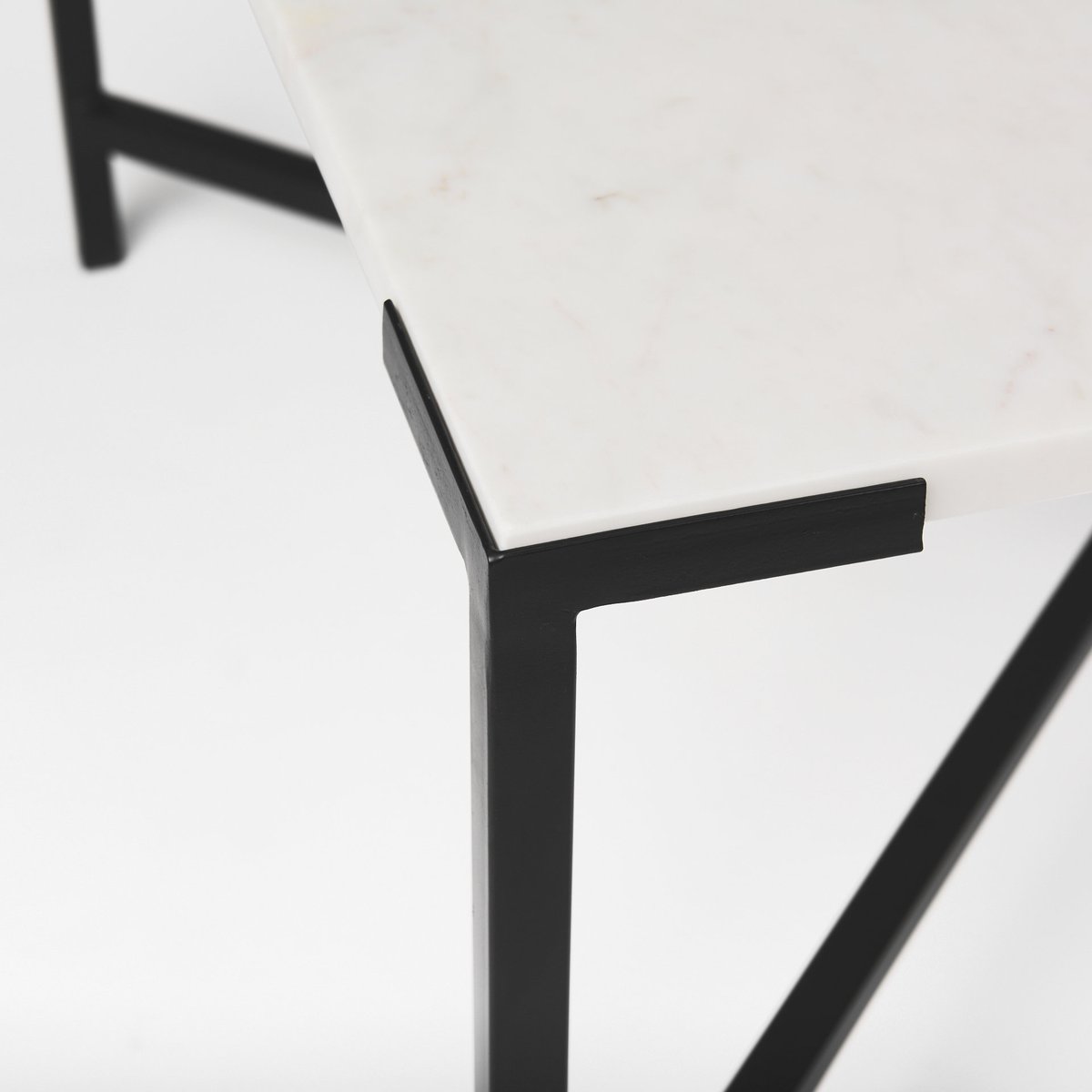 Mercana Lucas White Marble Top Square Coffee Table