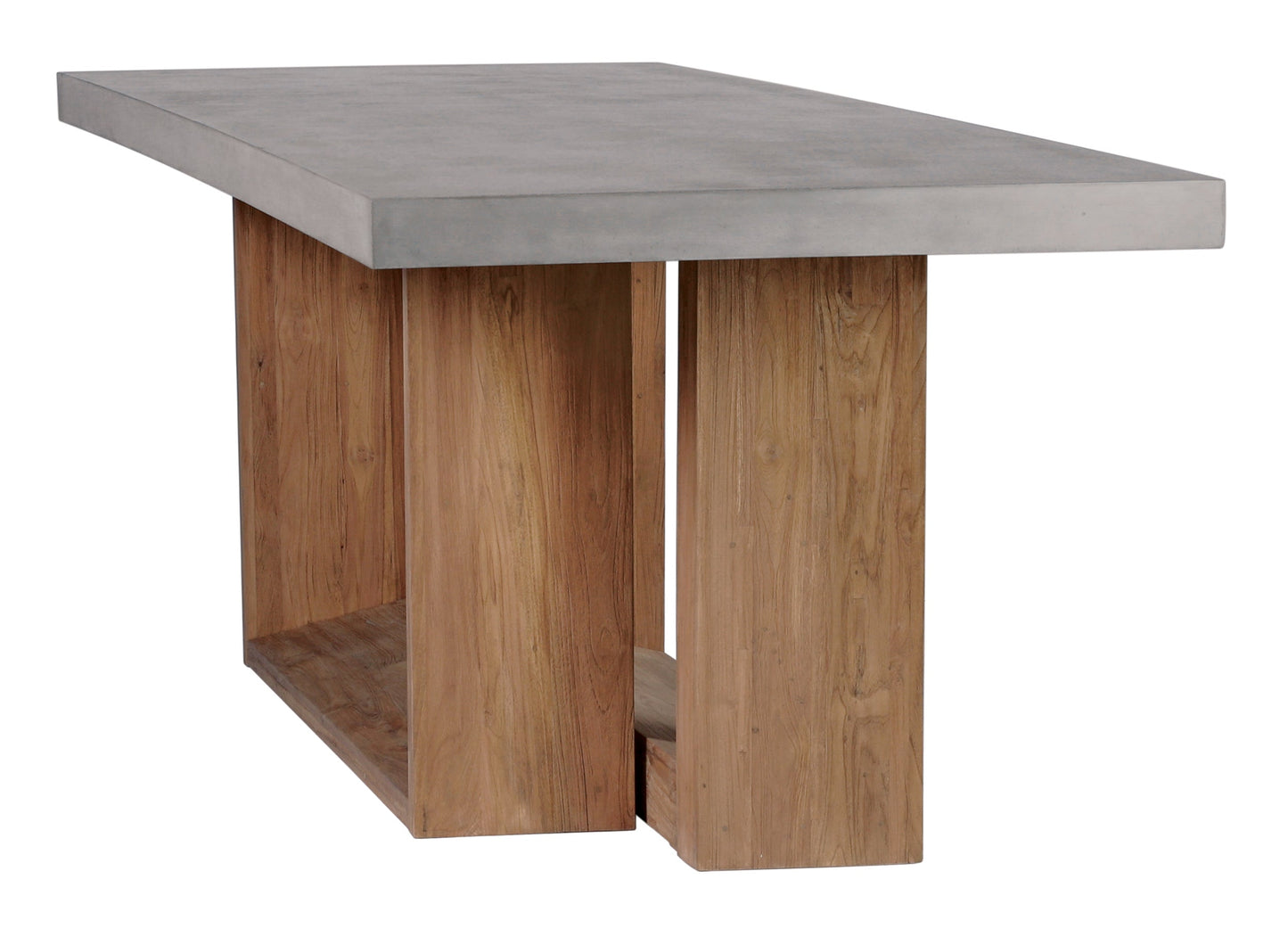 Lucca Teak and Concrete Counter Table - Slate Gray Outdoor Accent Table-Outdoor Side Tables-Seasonal Living-Sideboards and Things