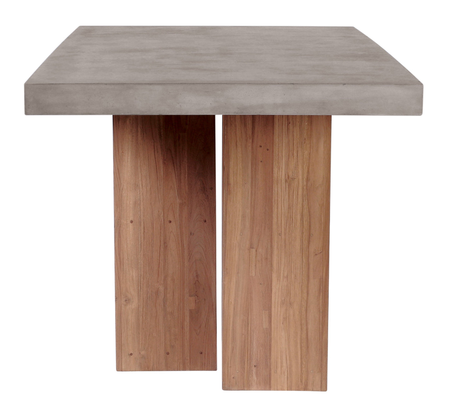 Lucca Teak and Concrete Counter Table - Slate Gray Outdoor Accent Table-Outdoor Side Tables-Seasonal Living-Sideboards and Things