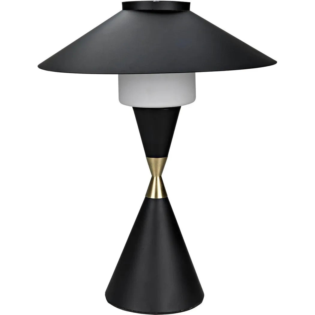 Lucia Black Steel Table Lamp