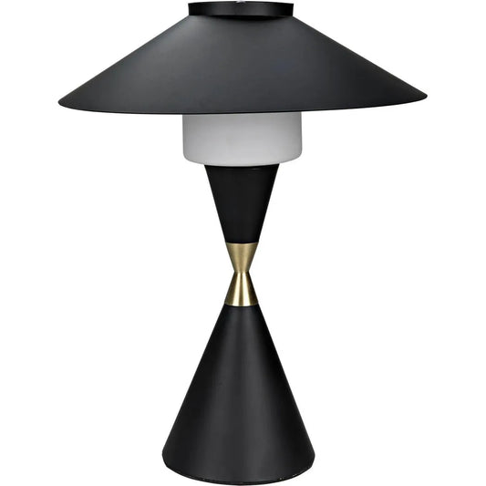 Noir Lucia Black Steel Table Lamp