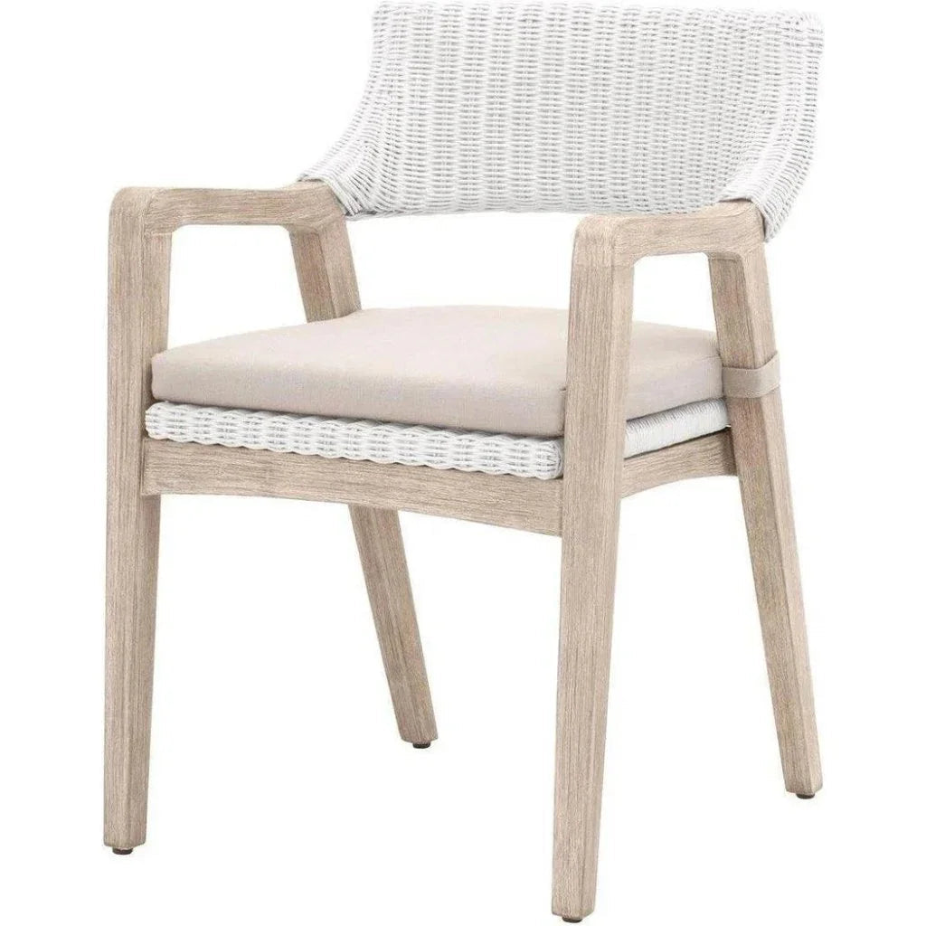 Essentials For Living Lucia White Fabric Dining Chair