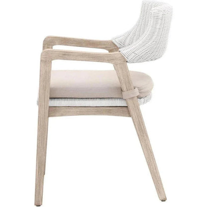 Essentials For Living Lucia White Fabric Dining Chair
