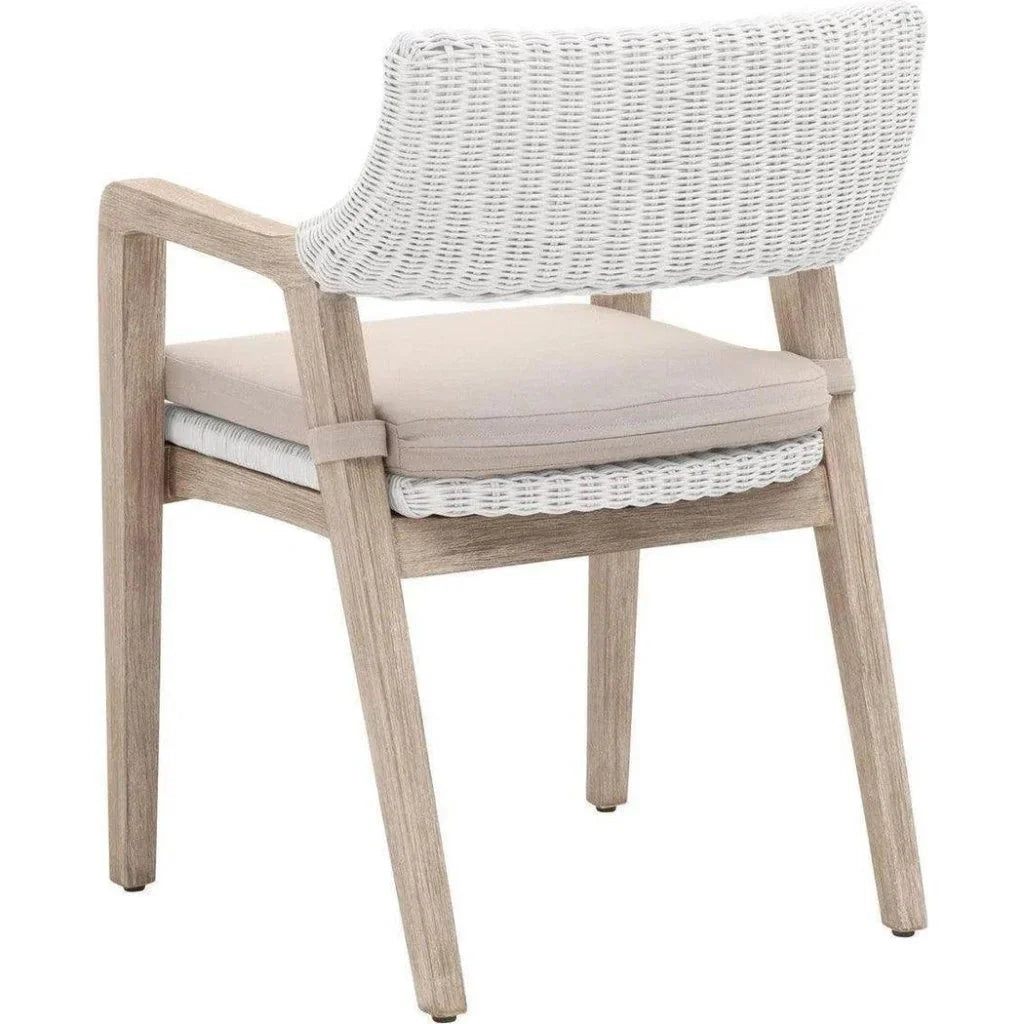 Essentials For Living Lucia White Fabric Dining Chair