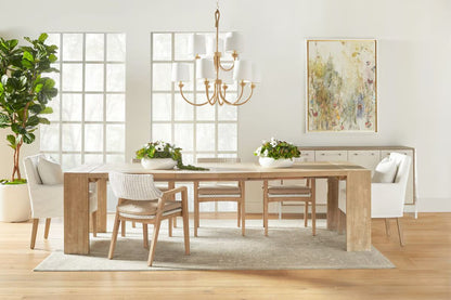 Essentials For Living Lucia White Fabric Dining Chair