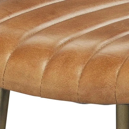 Luke Brown Buffalo Leather Counter Stoolout Back - LOOMLAN - Jamie Young - Counter Stools