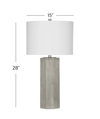 Luna Grey Cement Body Table Lamp - LOOMLAN - Bassett Mirror - Table Lamps