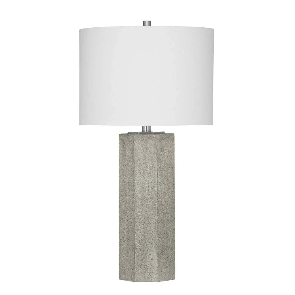 Luna Grey Cement Body Table Lamp - LOOMLAN - Bassett Mirror - Table Lamps
