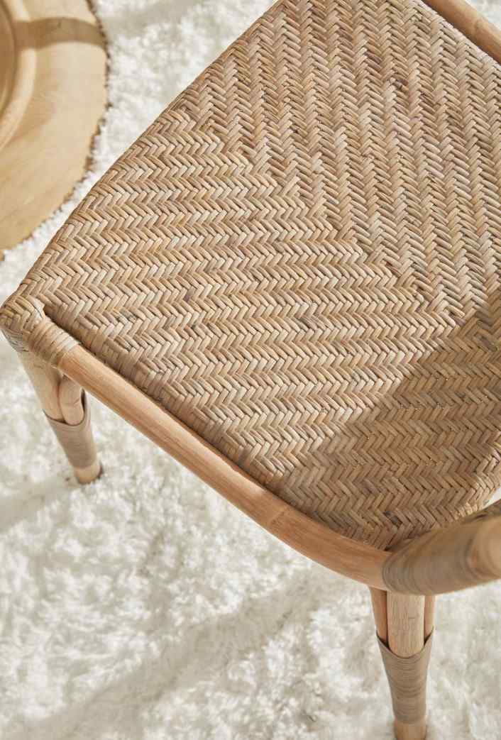 Essentials For Living Luna Rattan Frame Armless Dining Chair 2PC