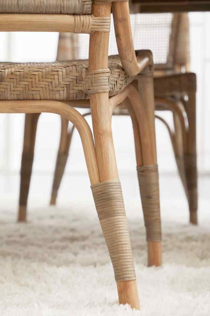 Essentials For Living Luna Rattan Frame Armless Dining Chair 2PC