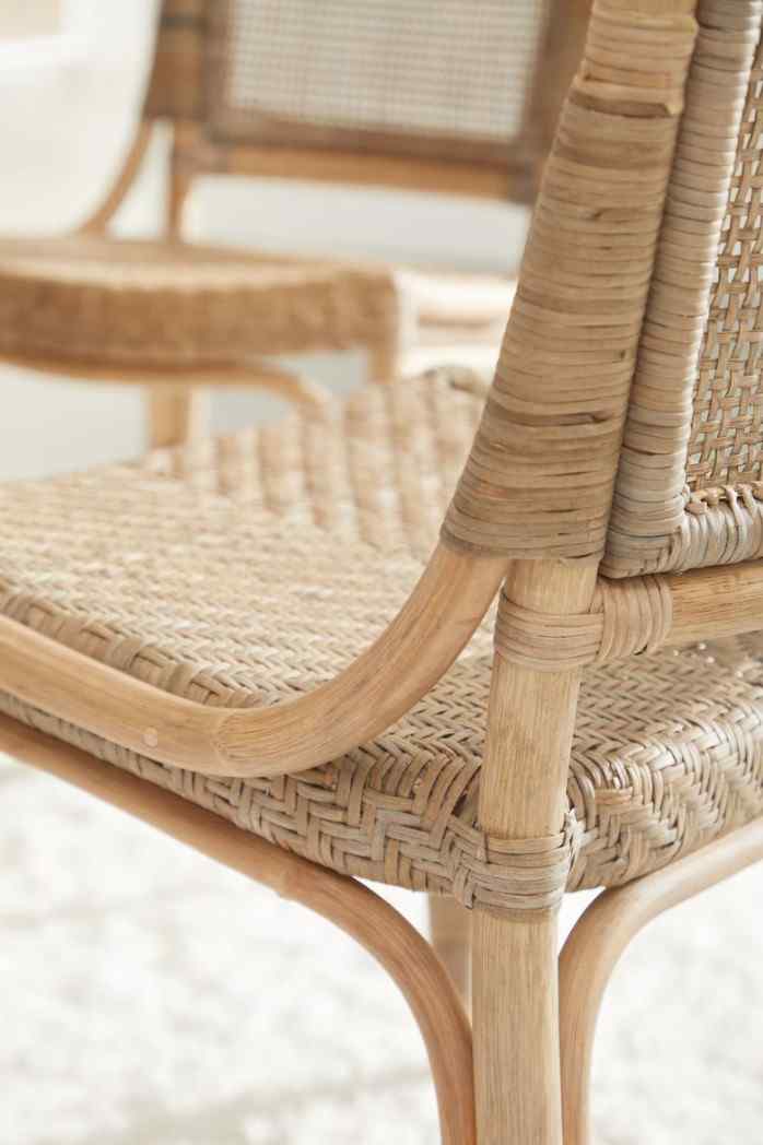 Essentials For Living Luna Rattan Frame Armless Dining Chair 2PC