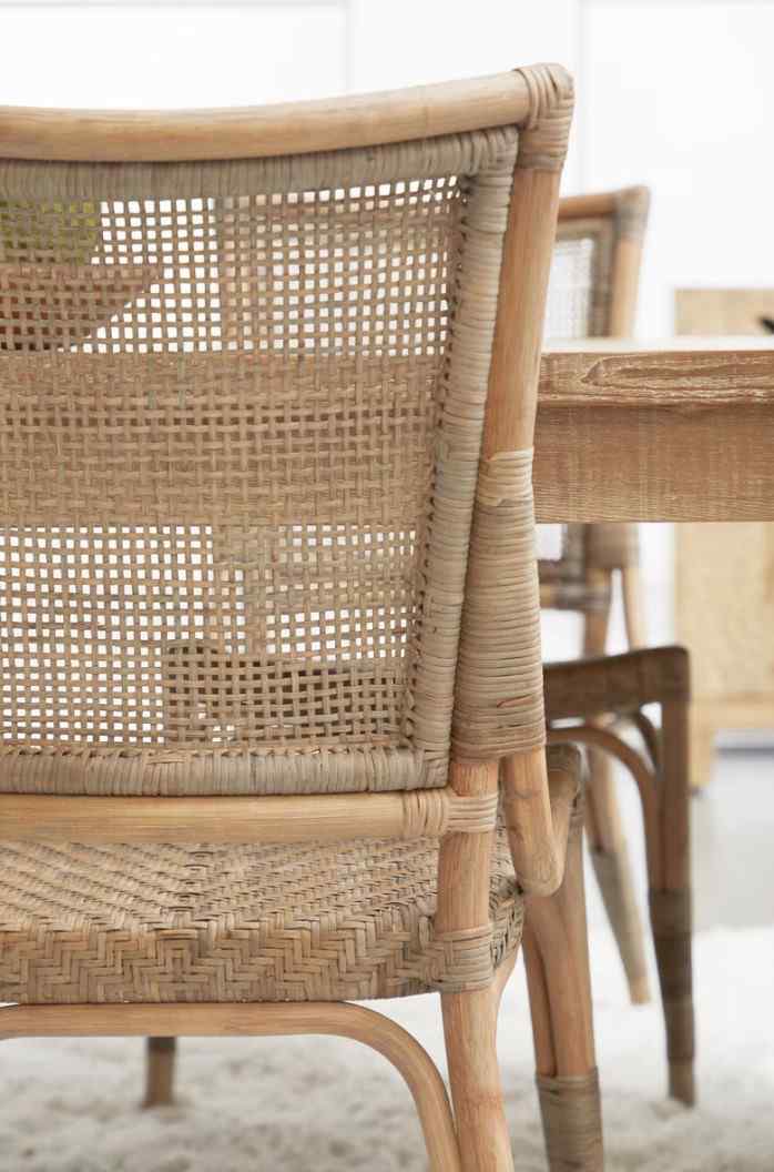 Essentials For Living Luna Rattan Frame Armless Dining Chair 2PC