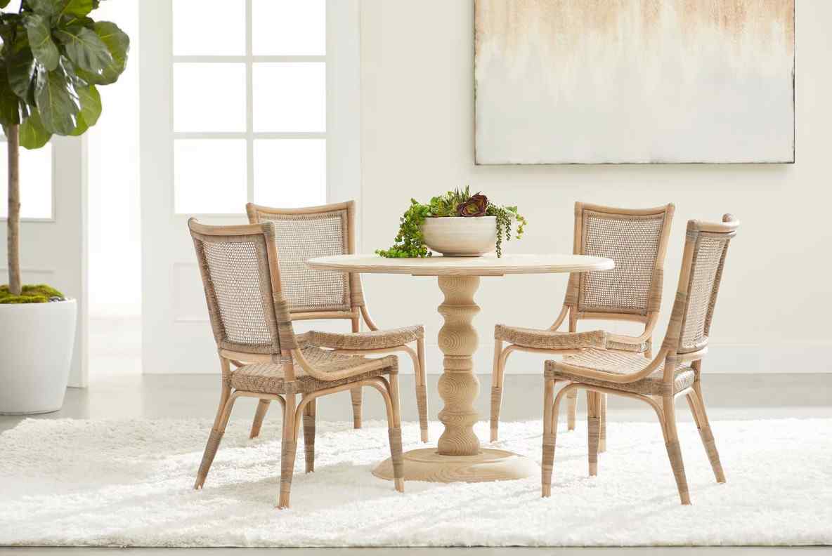 Essentials For Living Luna Rattan Frame Armless Dining Chair 2PC
