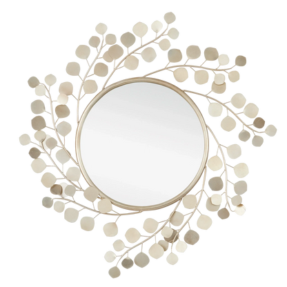 Lunaria Round Mirror-Wall Mirrors-Currey & Co-Sideboards and Things