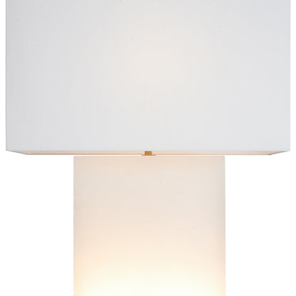 Luster White Alabaster Table Lamp