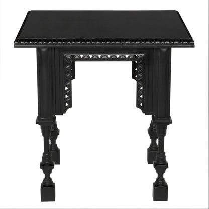 Luxor Wood Black Square Side Table-Side Tables-Noir-Sideboards and Things