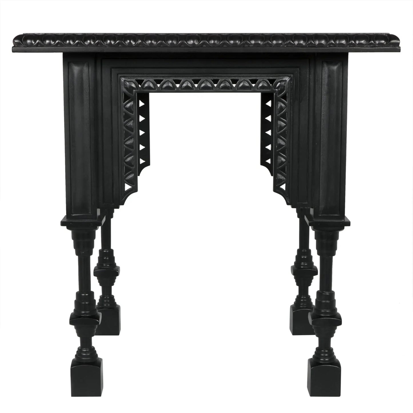 Luxor Wood Black Square Side Table-Side Tables-Noir-Sideboards and Things