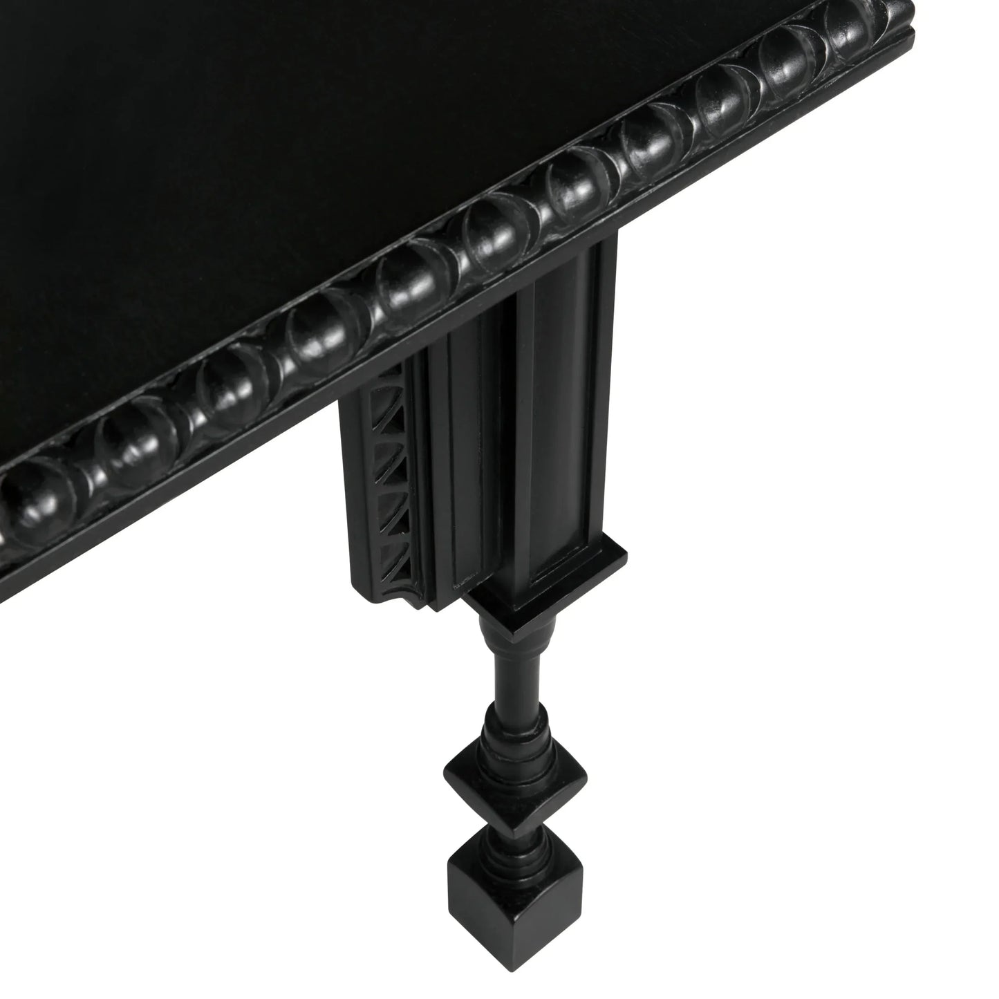 Luxor Wood Black Square Side Table-Side Tables-Noir-Sideboards and Things