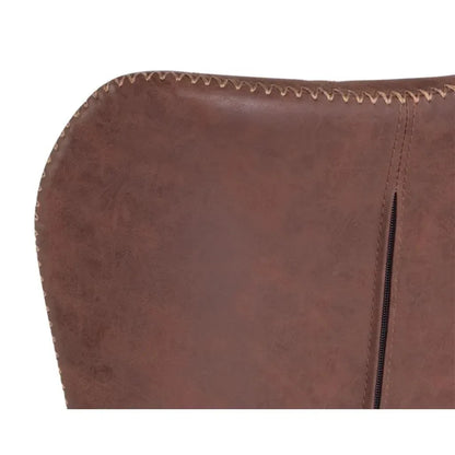 Lyla Leather Barstool 2PC - LOOMLAN - SUNPAN - Bar Stools