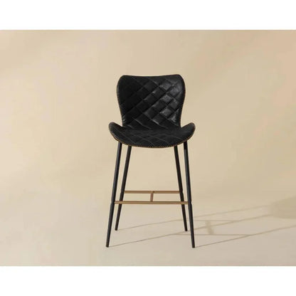 Lyla Leather Counter Stool 2PC - LOOMLAN - SUNPAN - Counter Stools