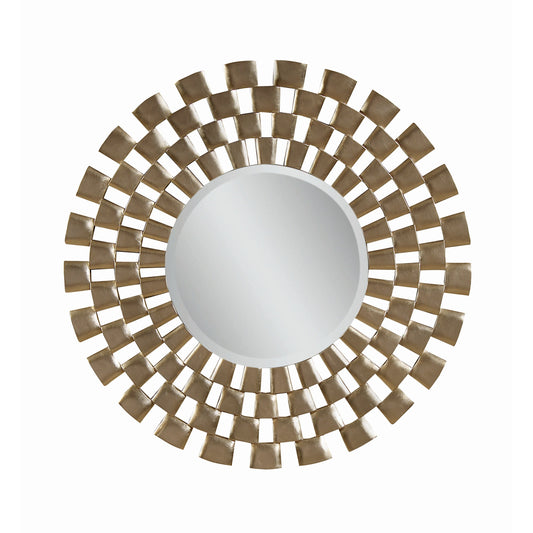 Chequers Wood Brown Wall Mirror