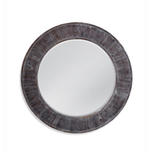 Hunter MDF Brown Round Mirror