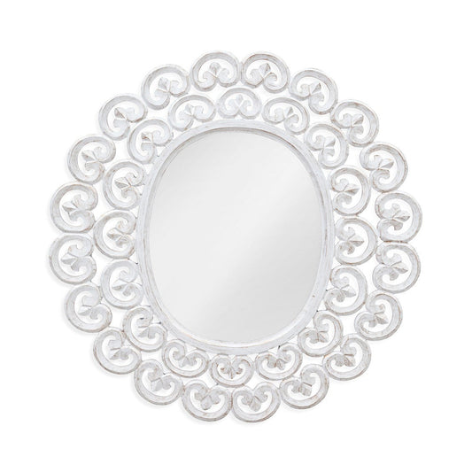 Siren MDF White Wall Mirror