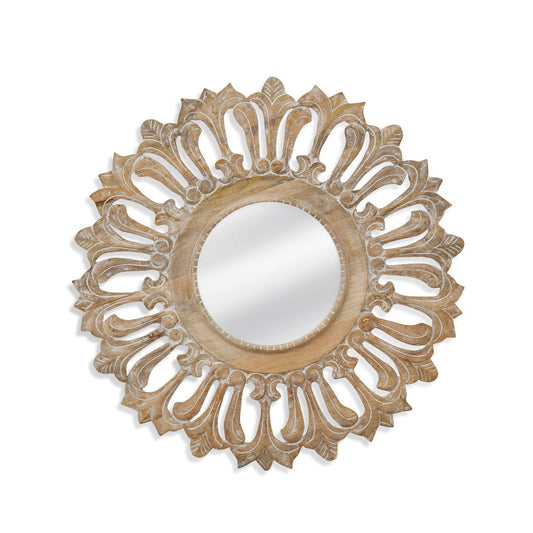 Paulina Wood Brown Wall Mirror