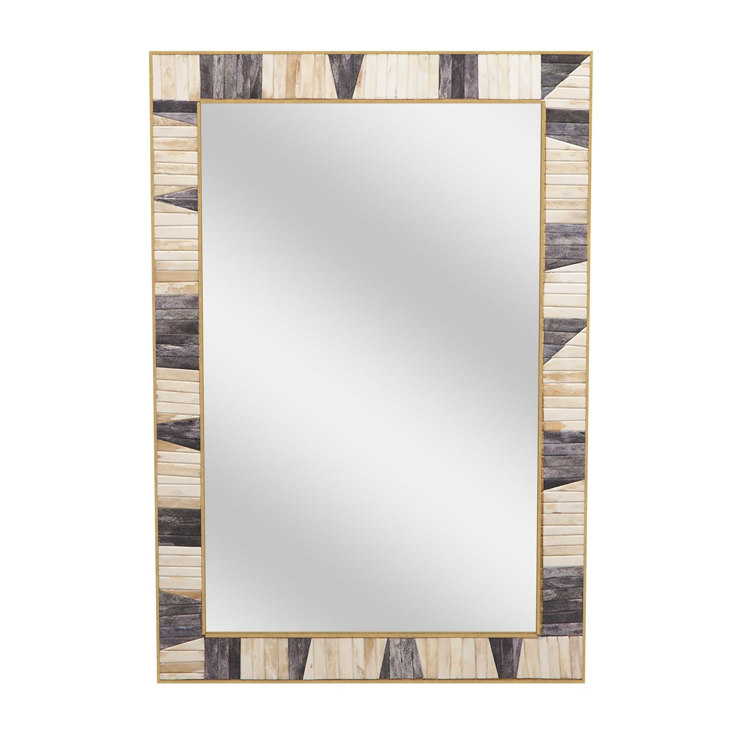 Season Bone and Resin Vertical Wall Mirror