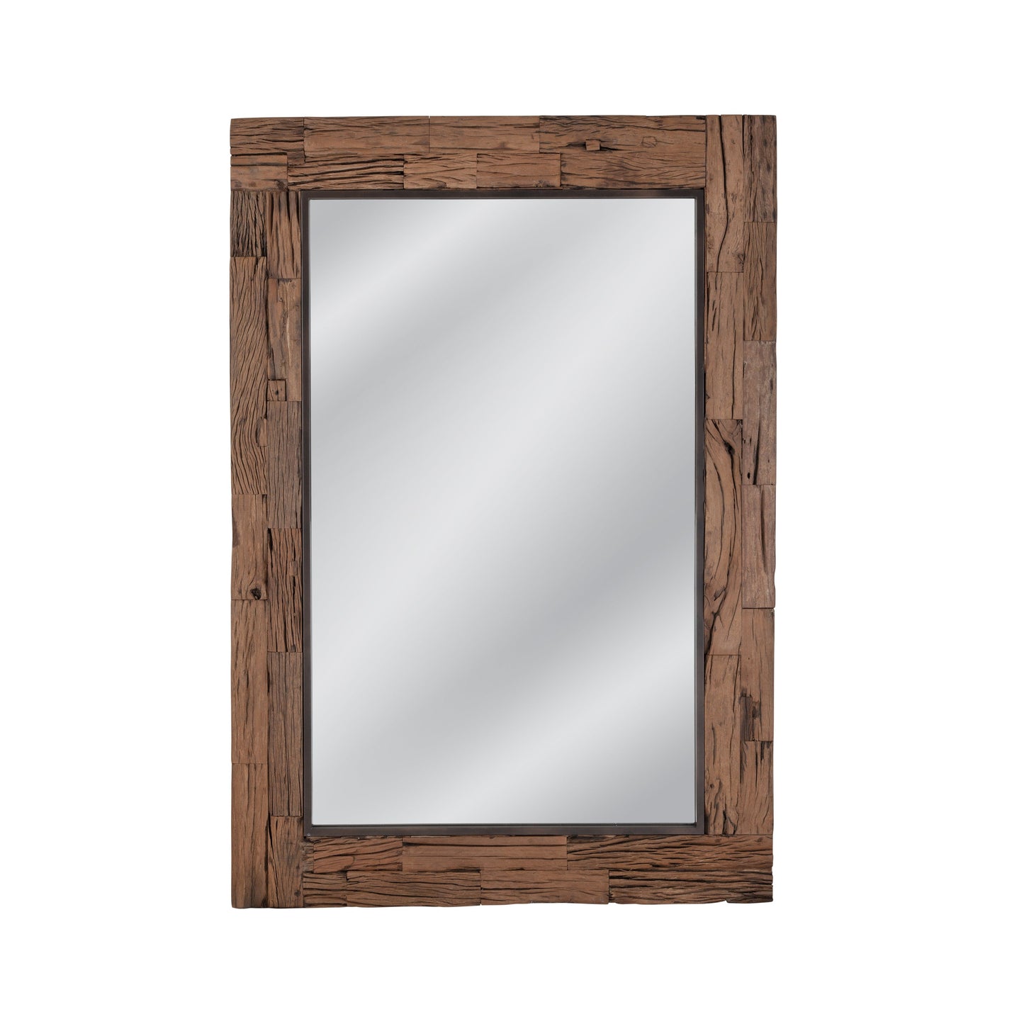 Rustic Wood Brown Vertical Floor MIrror