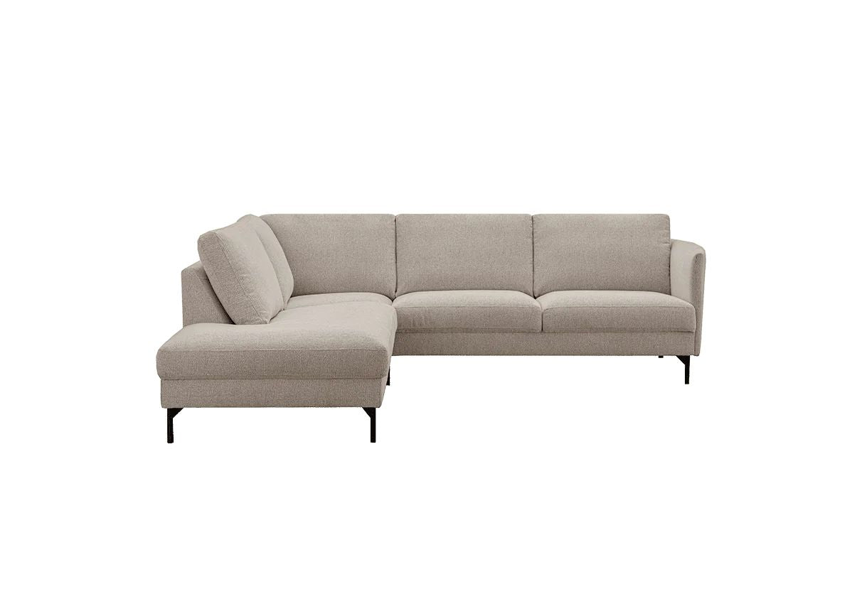 LOOMLAN Custom Upholstery Maison Elegant High Armrest Fabric & Leather Modular Sofa