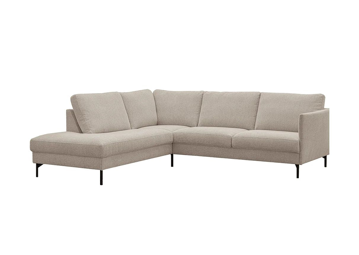 LOOMLAN Custom Upholstery Maison Elegant High Armrest Fabric & Leather Modular Sofa