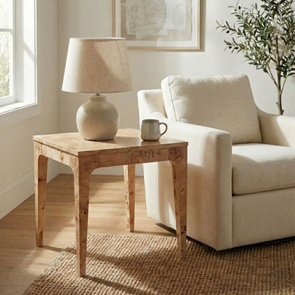 LH Home Mappa Wooden Square Side Table