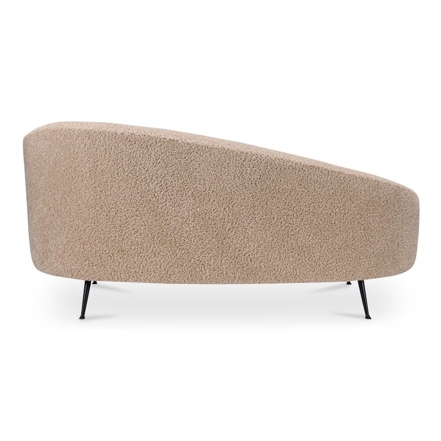 Moe's Home Abigail Light Brown Faux Shearling Chaise
