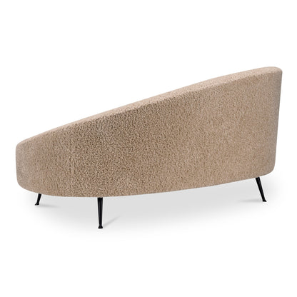 Moe's Home Abigail Light Brown Faux Shearling Chaise