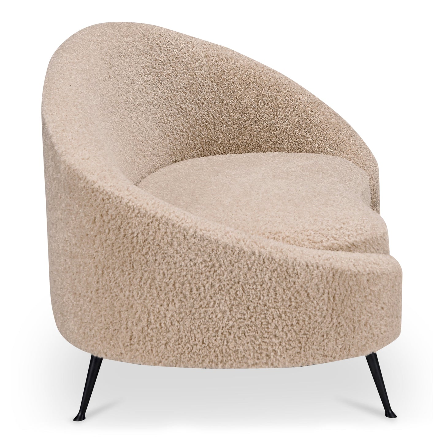 Moe's Home Abigail Light Brown Faux Shearling Chaise